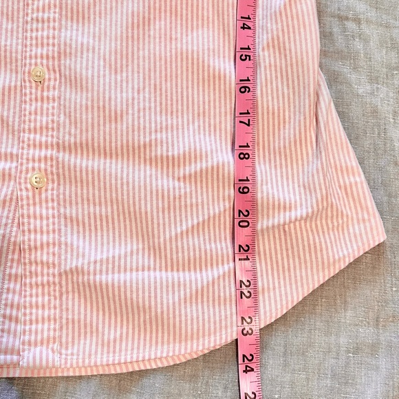 Ralph Lauren Pink Oxford Striped Shirt - Picture 9 of 9